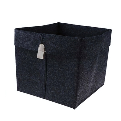 Корзина для хранения "Фетр", Д230 Ш230 В265, черный