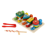 Развивающая игрушка деревянная Сортер гвозди + рыбала, коробка C-41843