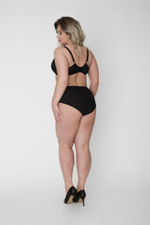 Высокие трусики из микрофибры и сетки (Размер: 4X) (Цвет: черный)