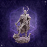 Тифлинг воин, Локи Бог лжи, файтер миниатюра для dnd, днд, pathfinder, фентези, Настольная игра, НРИ, Варгейм, РПГ