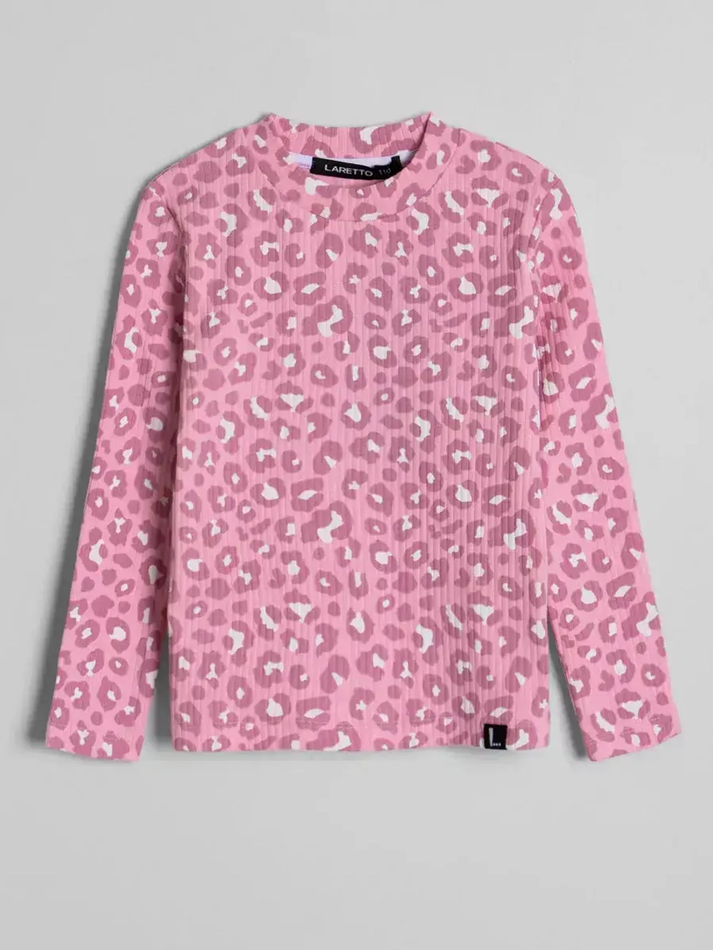 Лонгслив базовый для девочки с принтом