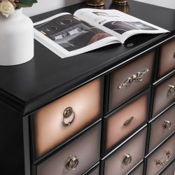 Комод "Пандора"- 3 с 3 ящиками Орех Оберджин Шоколад