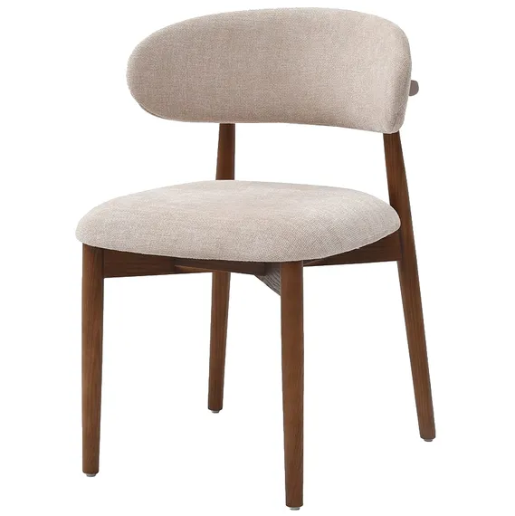 Стул Ando бежевый, ножки орех