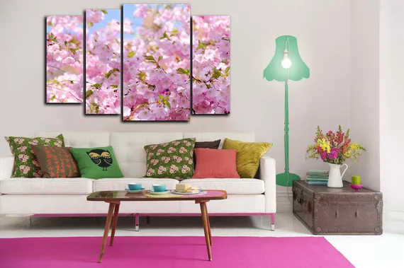 Модульная картина "Сакура. Цветение"