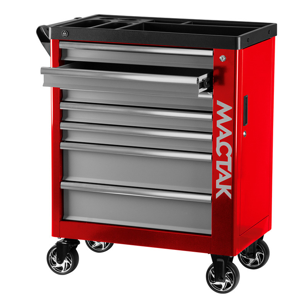 МАСТАК (521-07580R) Тележка инструментальная, 7 выдвижных ящиков, "НОВА", красная