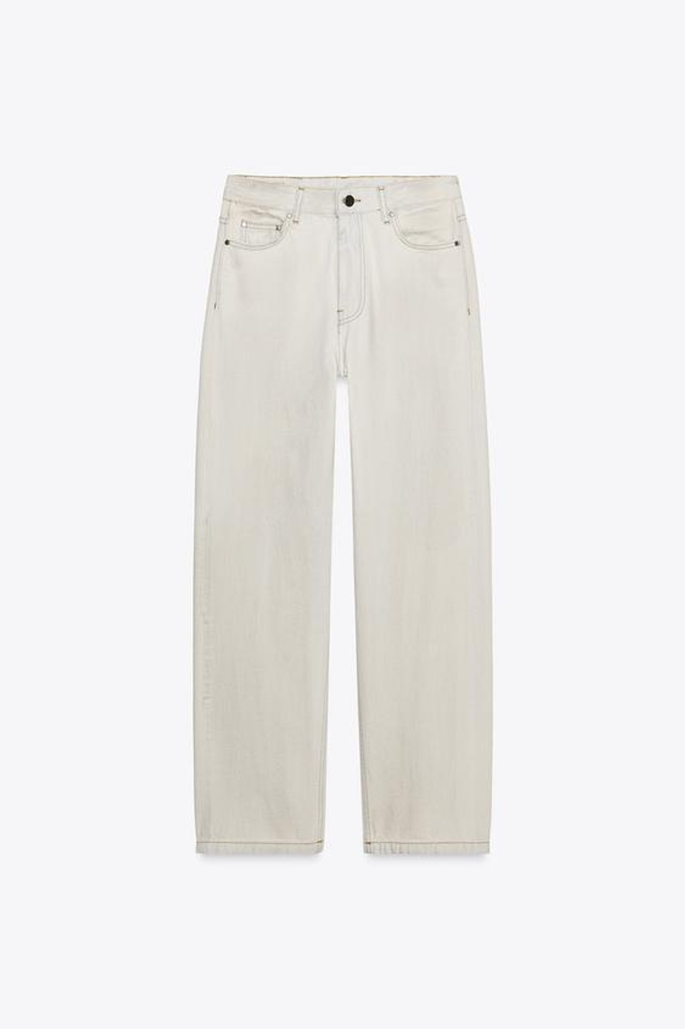 ZARA ДЖИНСЫ BAGGY СО СРЕДНЕЙ ПОСАДКОЙ — ZW COLLECTION, ГОЛУБОЙ