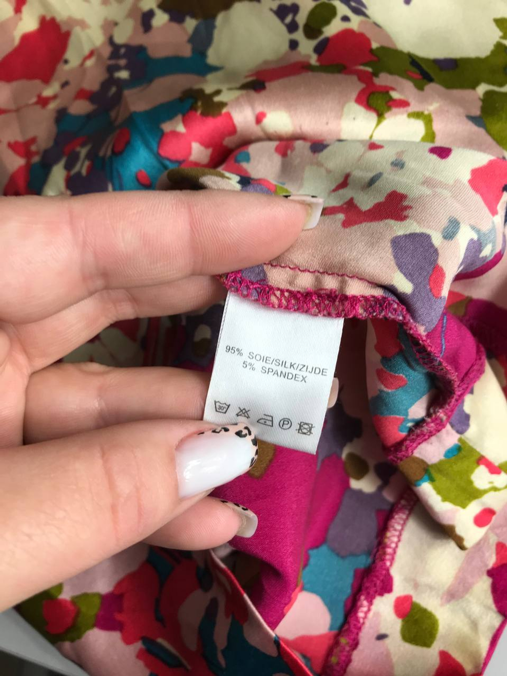 Платье Talking French акварельной расцветки из шелка, маркировка 36, 42-44 размер