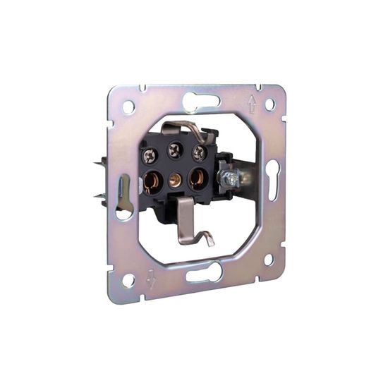 Розетка ROUND 1-ая с/з с/у, со шторками 16А оникс KRANZ