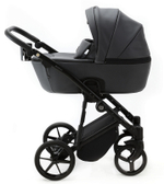 Детская коляска Adamex Mobi Deluxe 3 в 1 M-SA5 (ТЕМНО-СЕРАЯ КОЖА)