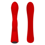 Красный вибромассажер-кролик 5 Silicone Bunny Love - 19,1 см. (Цвет: красный)