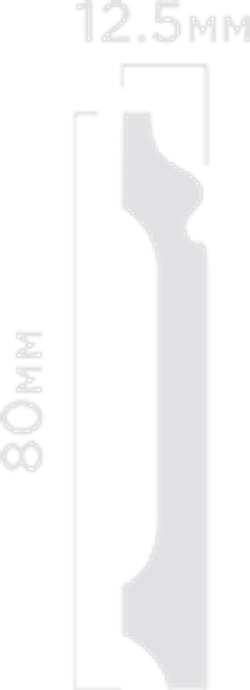 Плинтус HiWood, 80x12,5 мм