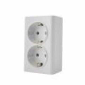 Розетка 2-местная белая с/з о/п  Profitec Веста Эко ВЕ060103 021