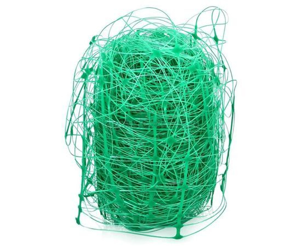 Сетка садовая для вьющихся растений 2х5м, ячейка 15х15, пластик, зеленая, E1M