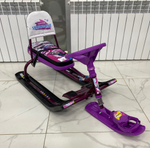 Снегокат «Тимка спорт 4-1» со спинкой salom (сиреневый каркас) (арт. ТС4-1/SL)
