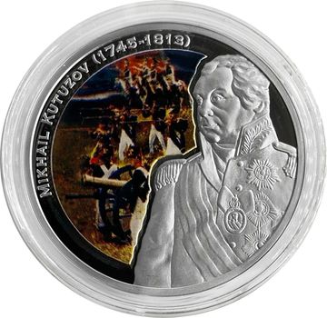 Набор из 2-х монет 1 доллар 2010 Ниуэ «Великие полководцы», в футляре