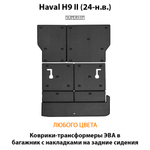 Коврики-трансформеры ЭВА в багажник с накладками на задние сидения для Haval H9 II (24-н.в.)