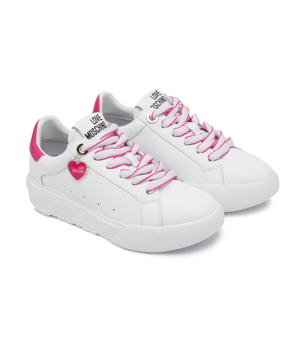 Кожаные кроссовки heart45 Love Moschino - белый(JA15564G0IIA1)