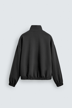 ZARA ТОЛСТОВКА С ПРИНТОМ, АНТРАЦИТОВО-СЕРЫЙ