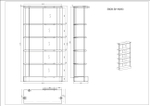 Стеллаж Garda Decor Бэль Эйр (Bel Air) 112,4*41,8*218 см