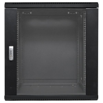 Шкаф настенный 19" TERACOM PRO 12U 600x450 мм дверь стеклянная с замком-ручкой чёрный
