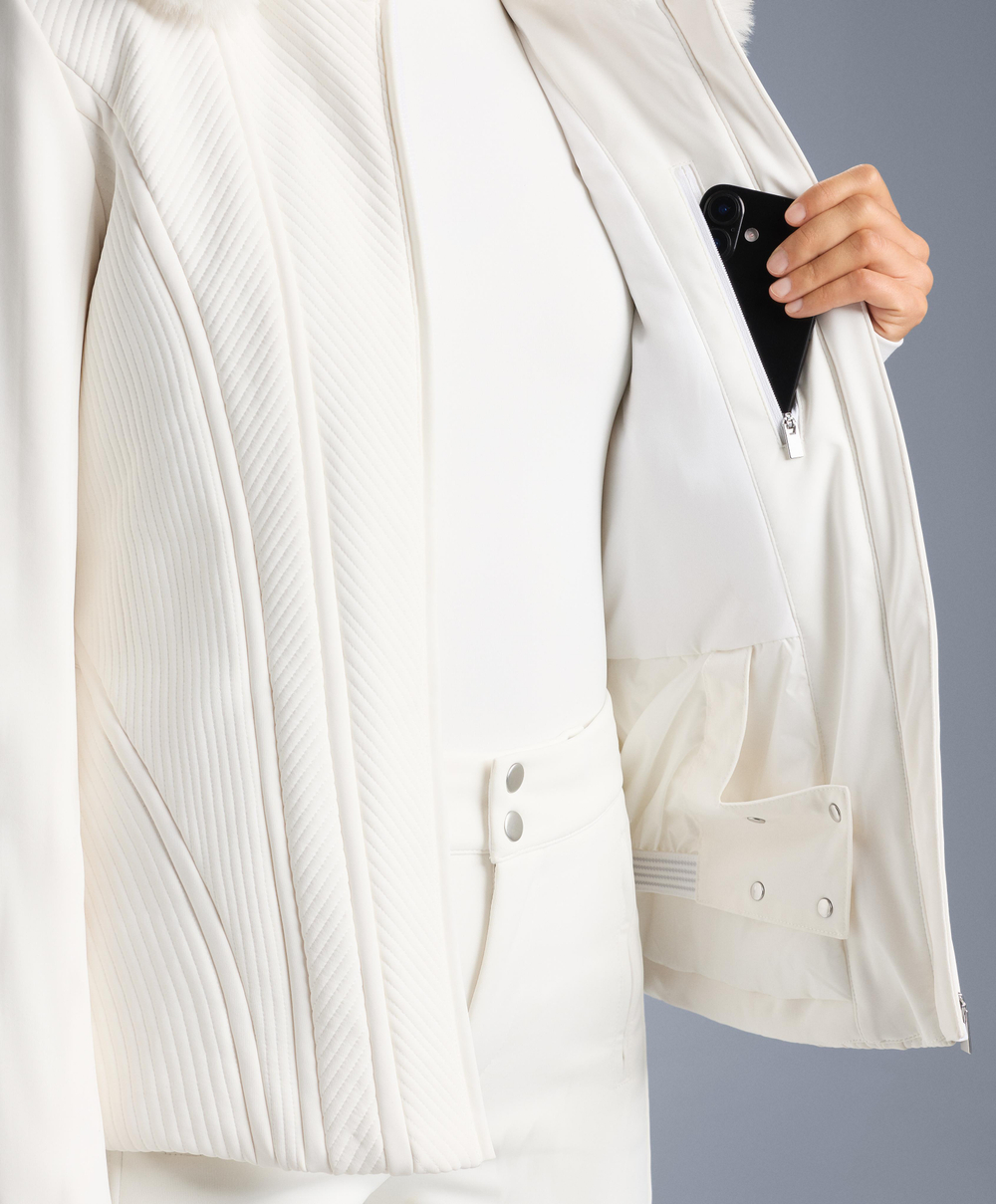 Oysho Водонепроницаемая куртка Primaloft® SKI супероблегающего кроя, белый