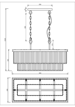 Подвесной светильник MOD085PL-08BS латунь Revero Maytoni