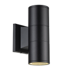 Уличный настенный светильник 2x35Вт GU10, металл, чёрный