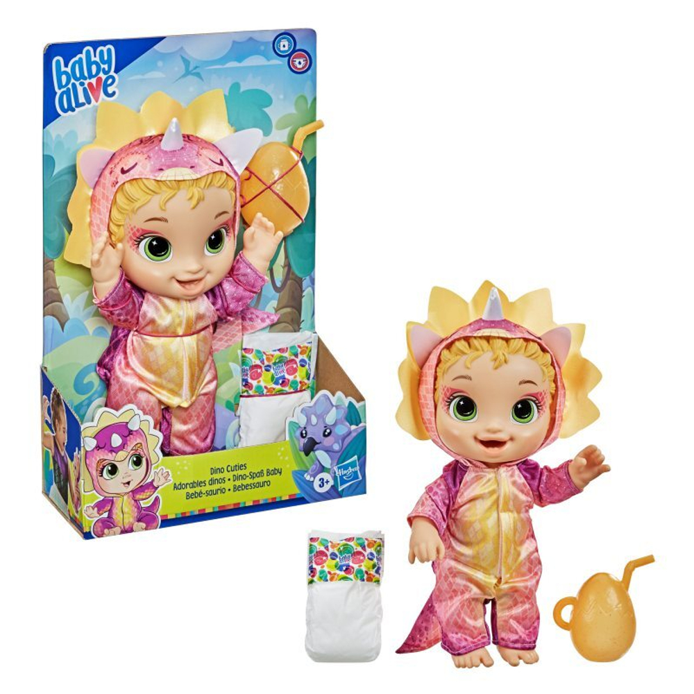 Кукла Baby Alive в костюме динозавра Triceratops Blonde F0933