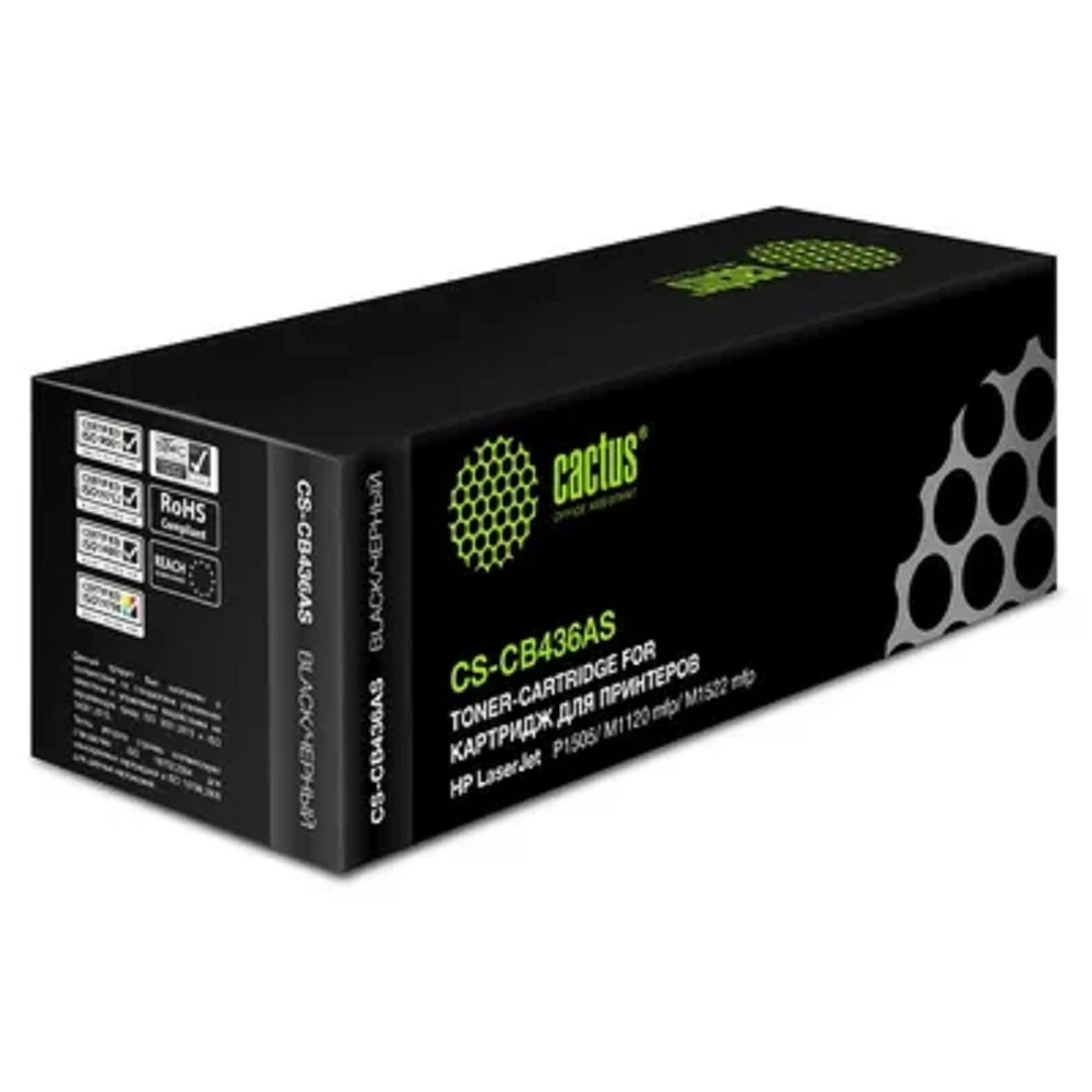 CACTUS CS-CB436AS Картридж  для LJ P1505/M1120 mfp/M1522 mfp (2000 стр.)