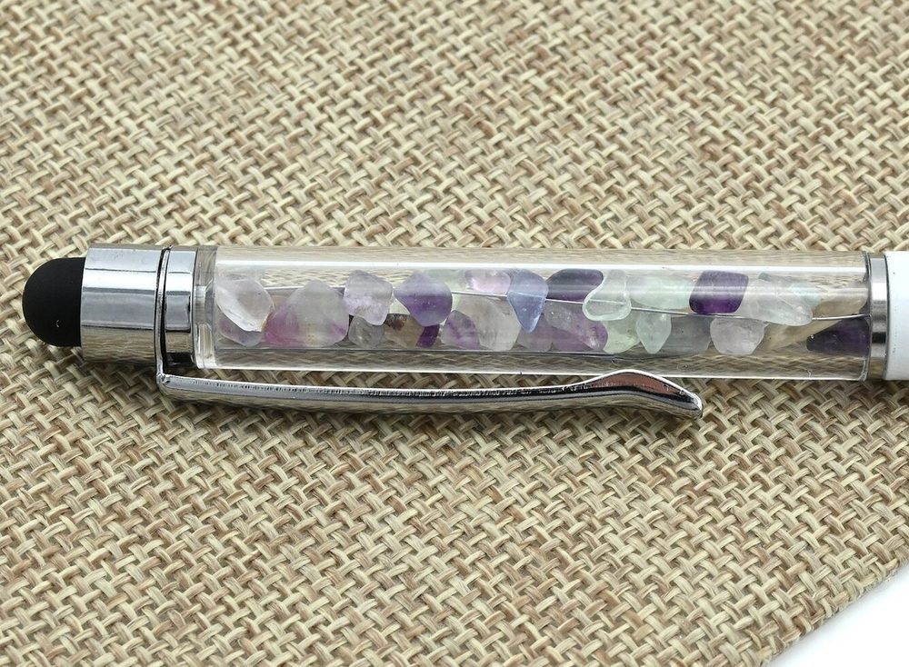 Ручка с крошкой из флюорита