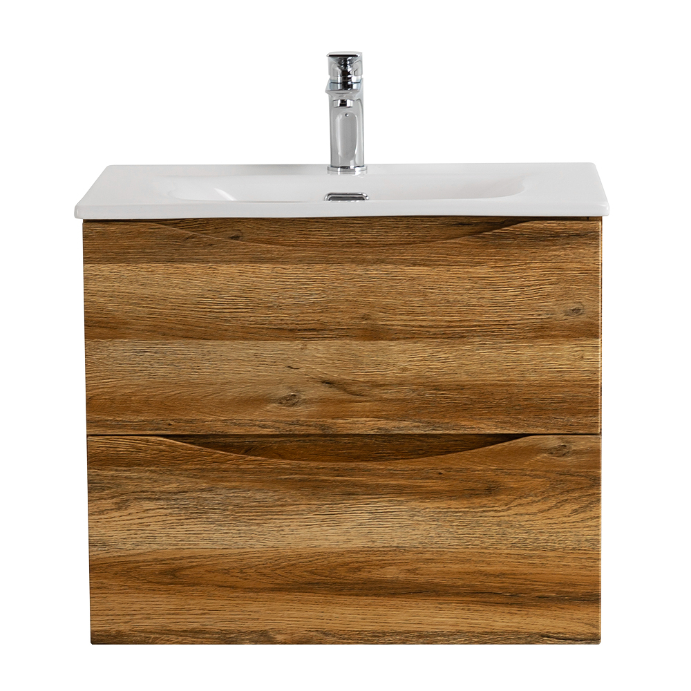 Тумба с раковиной подвесная BelBagno MARINO-CER-N-700-2C-SO-RR-P Rovere Rustico, раковина белая BB-8099-70