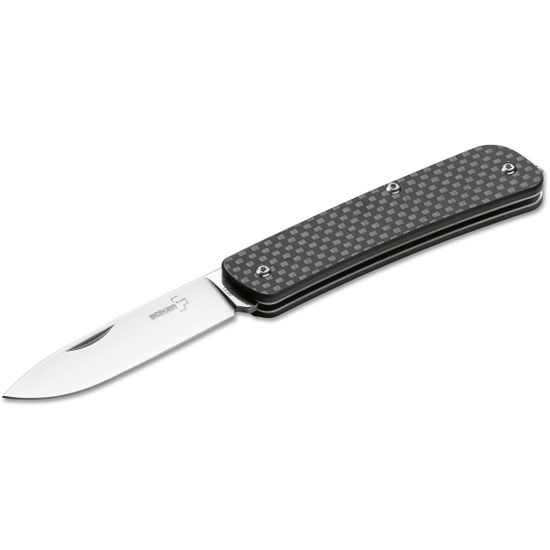 Складной нож Boker 01BO821 Tech Tool Carbon 1 c клинком из стали Sandvik™ 12С27, рукоять карбон