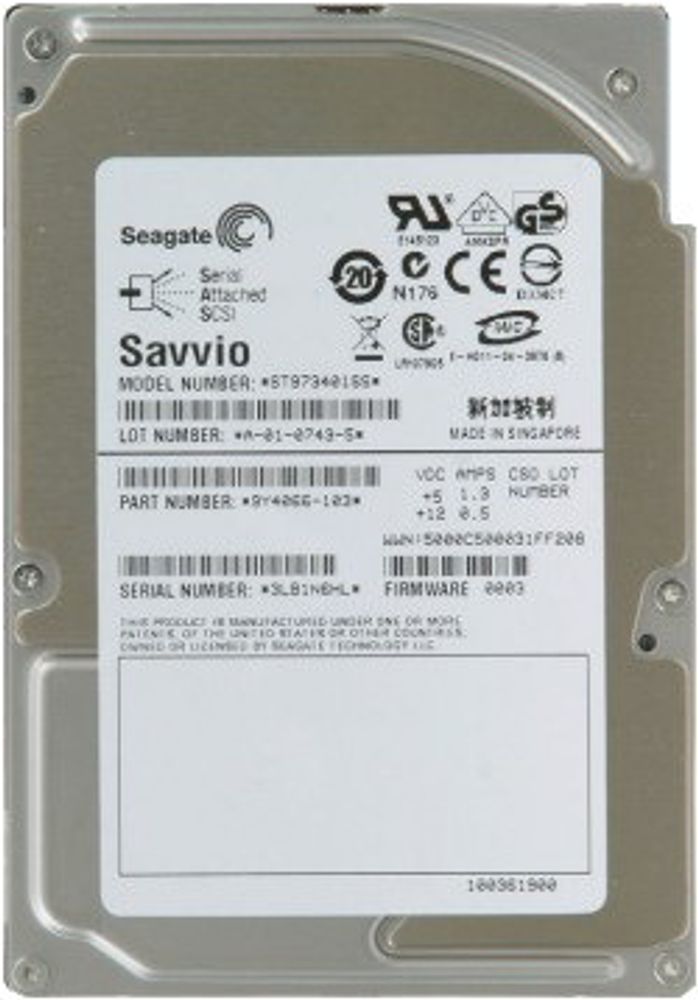 Жесткий диск Seagate Savvio 10K.1 SFF SAS (73GB/10K/3.0Gbps) ST973401SS