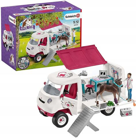 Фигурки Schleich Horse Club - Игровой набор Мобильная ветеринарная клиника с жеребенком - Шляйх Лошади 42370