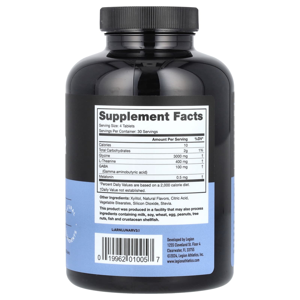 Legion Athletics, Lunar, снотворное, ягодное ассорти, 120 таблеток
