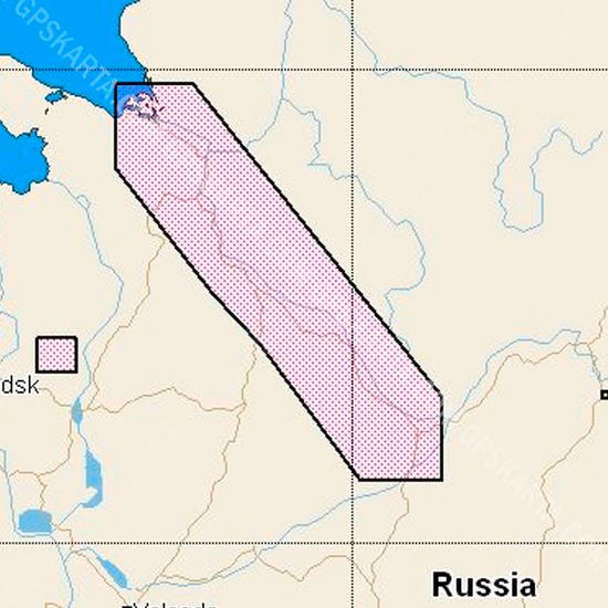 Северная Двина, Кенозеро карта глубин для Lowrance C-MAP MAX-N+ RS-Y515