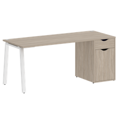 Home Office Стол письменный VR.SP-3-178.1.A Дуб Аттик/Металл Белый 1780*720*750
