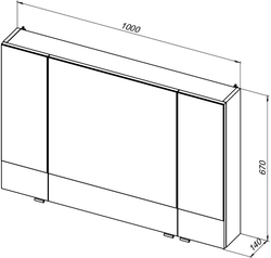 Зеркало-шкаф Aquanet Нота 100 белый