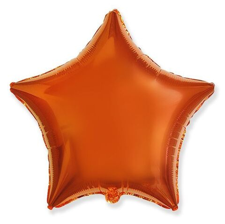 Шар (18""/46 см) Звезда, Оранжевый, 1 шт г55