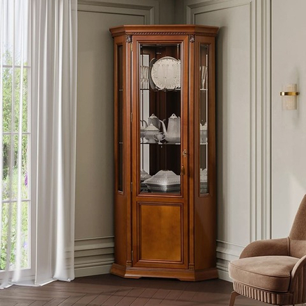 ЛОРЕНЦО Шкаф-витрина угловой