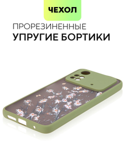 Чехол BROSCORP для Poco M4 Pro оптом (арт. XM-PM4PRO(4G)-ST-TPU-KHAKI-PRINT)