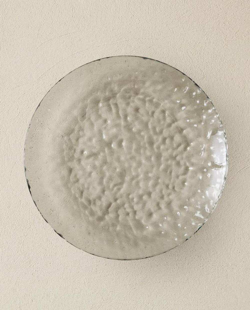 ZARA HOME ТАРЕЛКА ИЗ АКРИЛА С РЕЛЬЕФНЫМ УЗОРОМ, ПРОЗРАЧНЫЙ