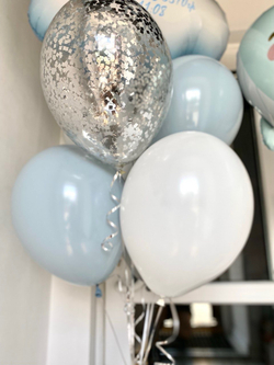 Набор гелевых шаров на выписку сына облако/кит № 1064
