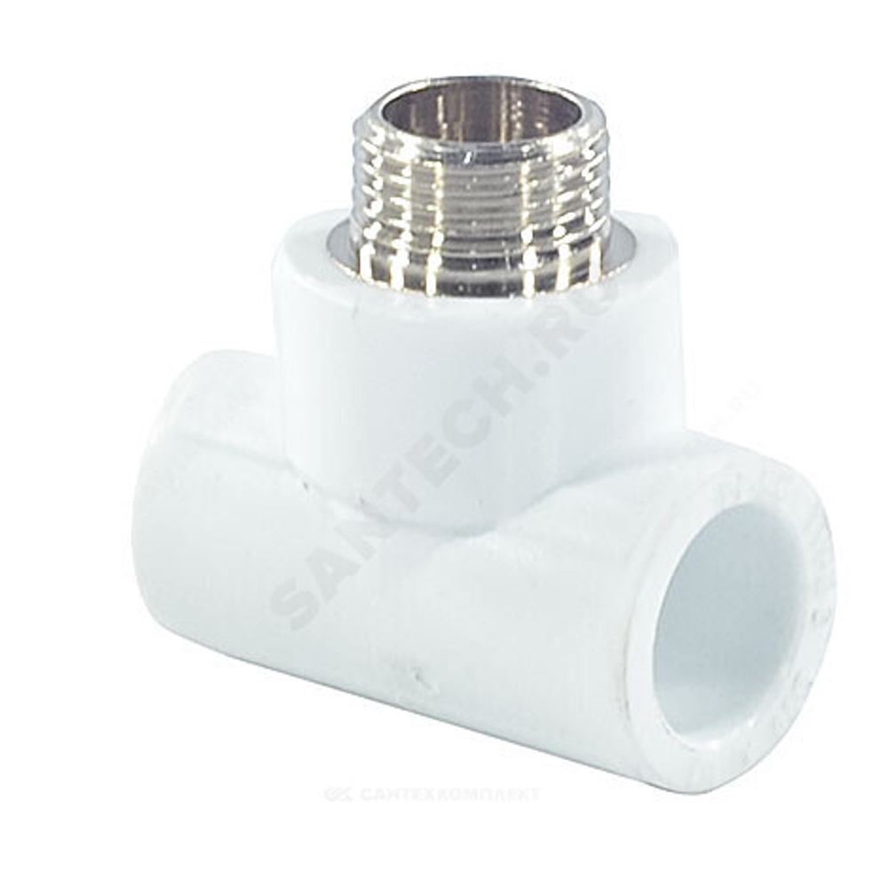 Тройник PP-R комбинированный белый Дн 32х3/4" НР PRO VALFEX 10128132-PRO
