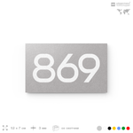 Номер на дверь 869, табличка на дверь для офиса, квартиры, кабинета, аудитории, склада, серая 120х70 мм, Айдентика Технолоджи