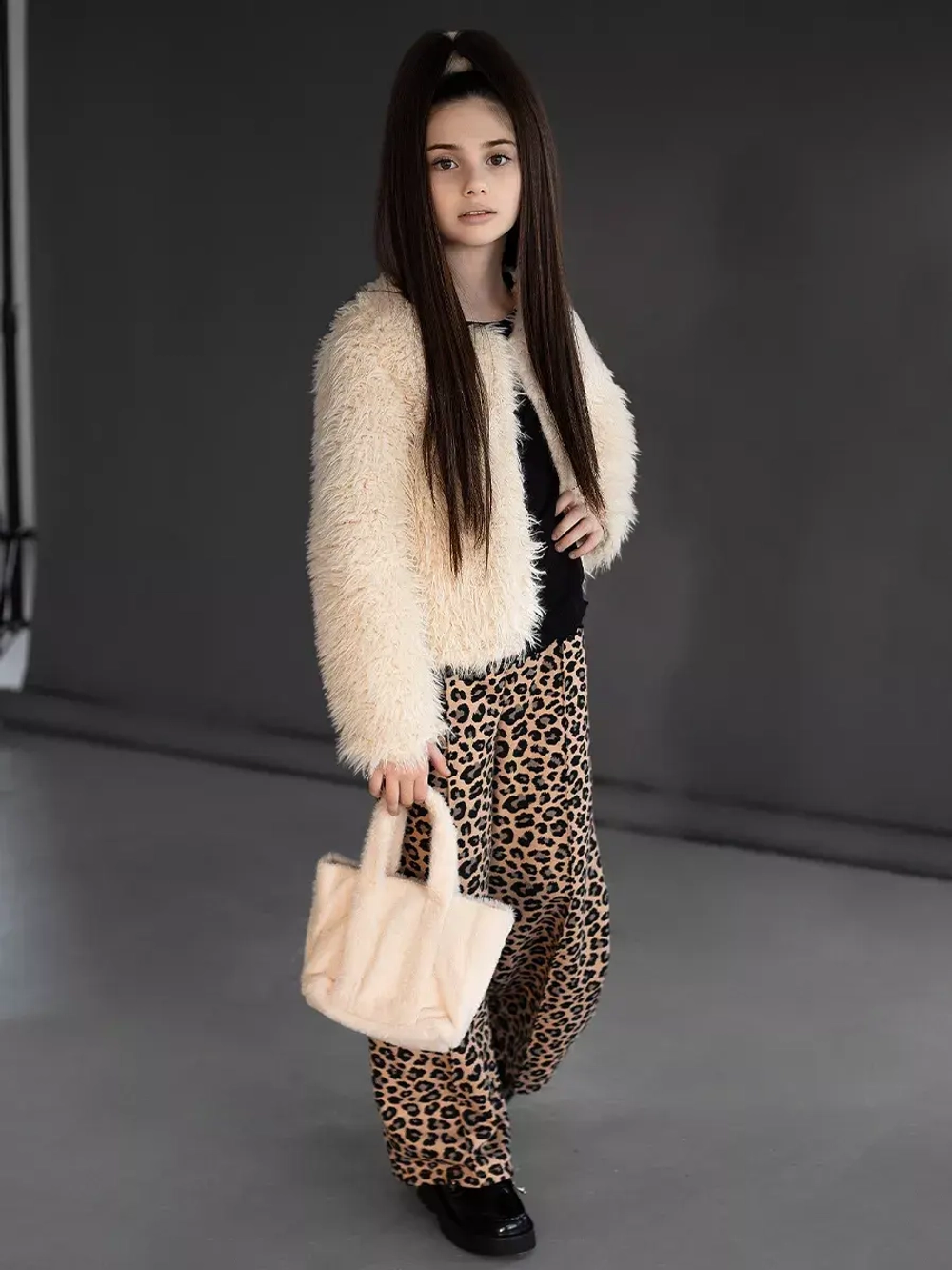 Штаны для девочки палаццо о с принтом