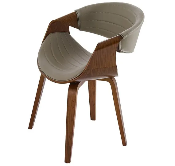 Стул Curv 2, серая экокожа