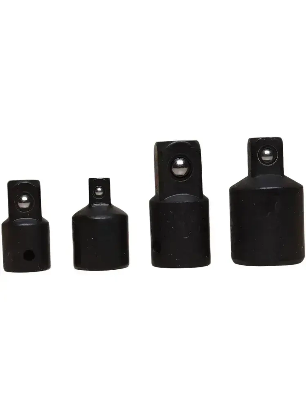 Набор торцевых головок, набор адаптеров для торцевых головок 1/4", 3/8", 1/2", комплект 7 шт, черный