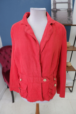 Жакет ЕвроСтиль яркий льняной 50 размер