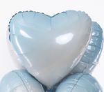 F Шар Сердце 18''/46 см, Градиент голубой (БГ-15)